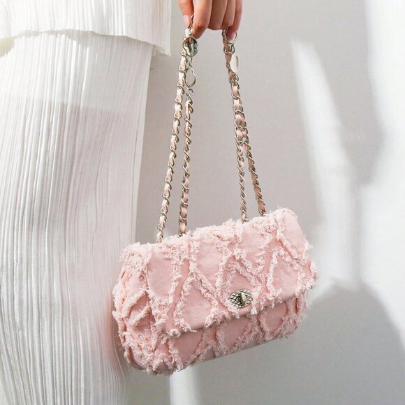 Handbags - Baby Pink Womens's Original Tassel Crossbody Bag